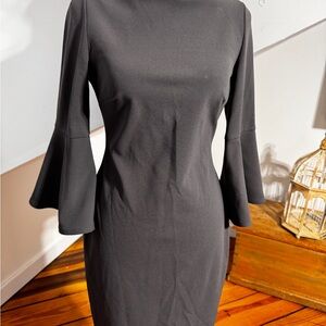 Calvin Klein  Gray Bell Sleeve Dress sz 4